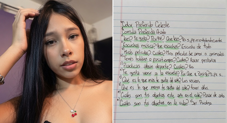 Una tarea escolar mostró quién era Agostina y cuáles eran sus sueños para el futuro