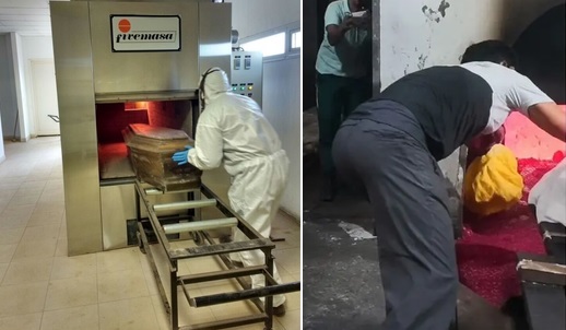 Conmoción en India: un joven intentó arrojarse al horno crematorio durante la despedida de su abuela